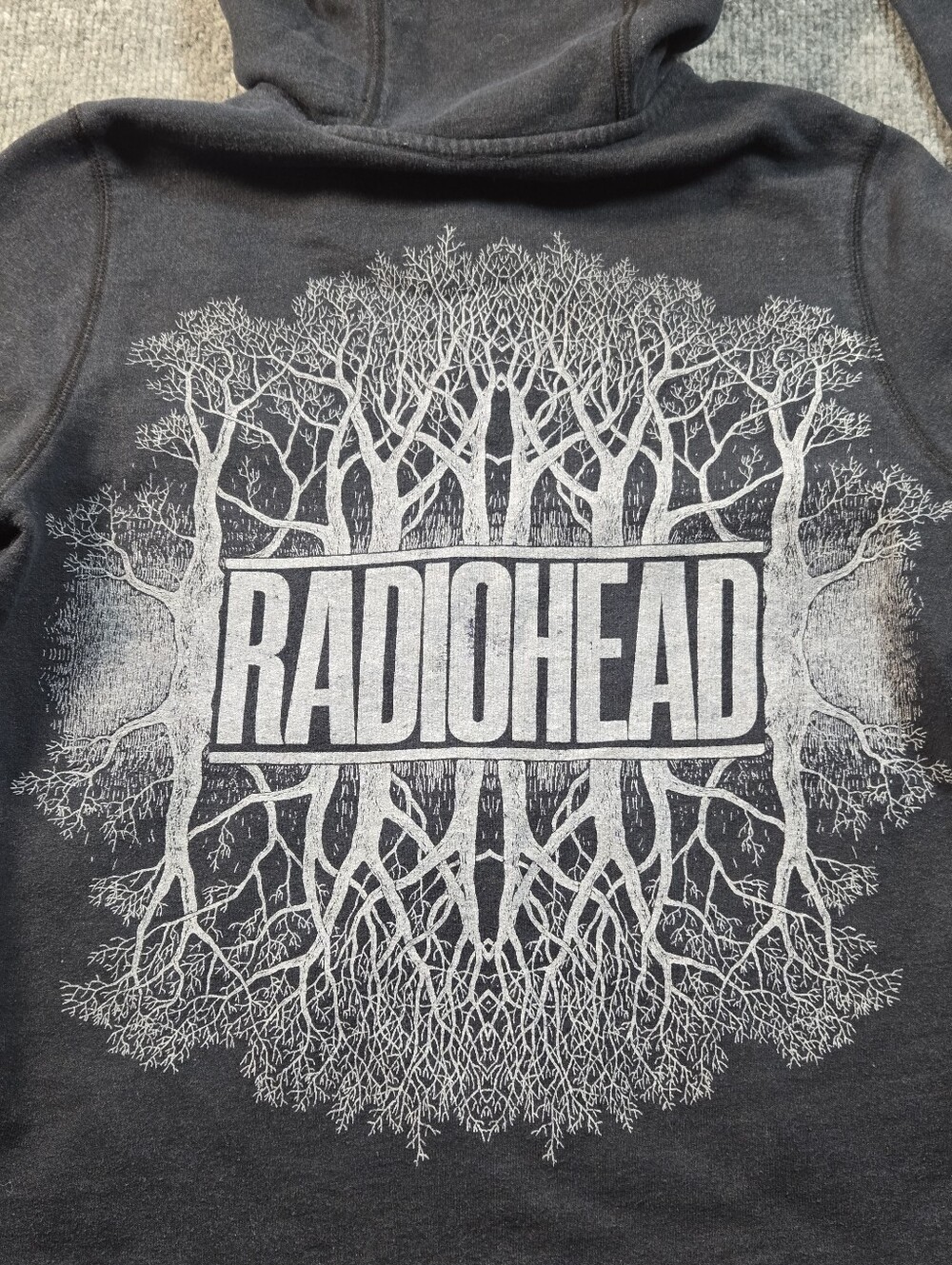 Official Radiohead W.A.S.T.E Apparel/ Waste Clothing Eco Zip-Up Hoodie XS - Picture 3 of 8